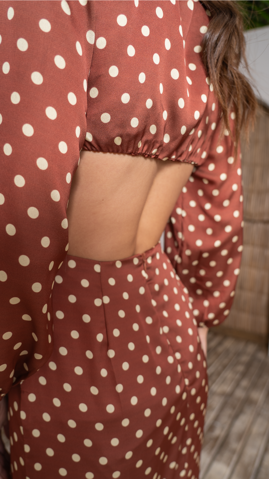 Vestido Flecos Marrón Alma